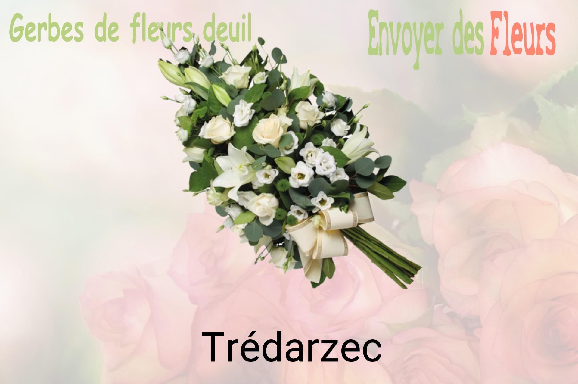 Gerbe de fleurs de deuil livrée à Trédarzec